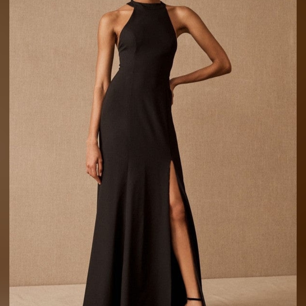 Chic Black Halter Maxi Dress